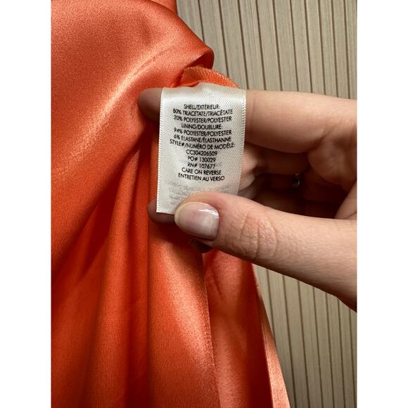 Alice + Olivia Zumi Open Back Halter Maxi Dress in Coral Sunset Size 8 - Picture 7 of 10